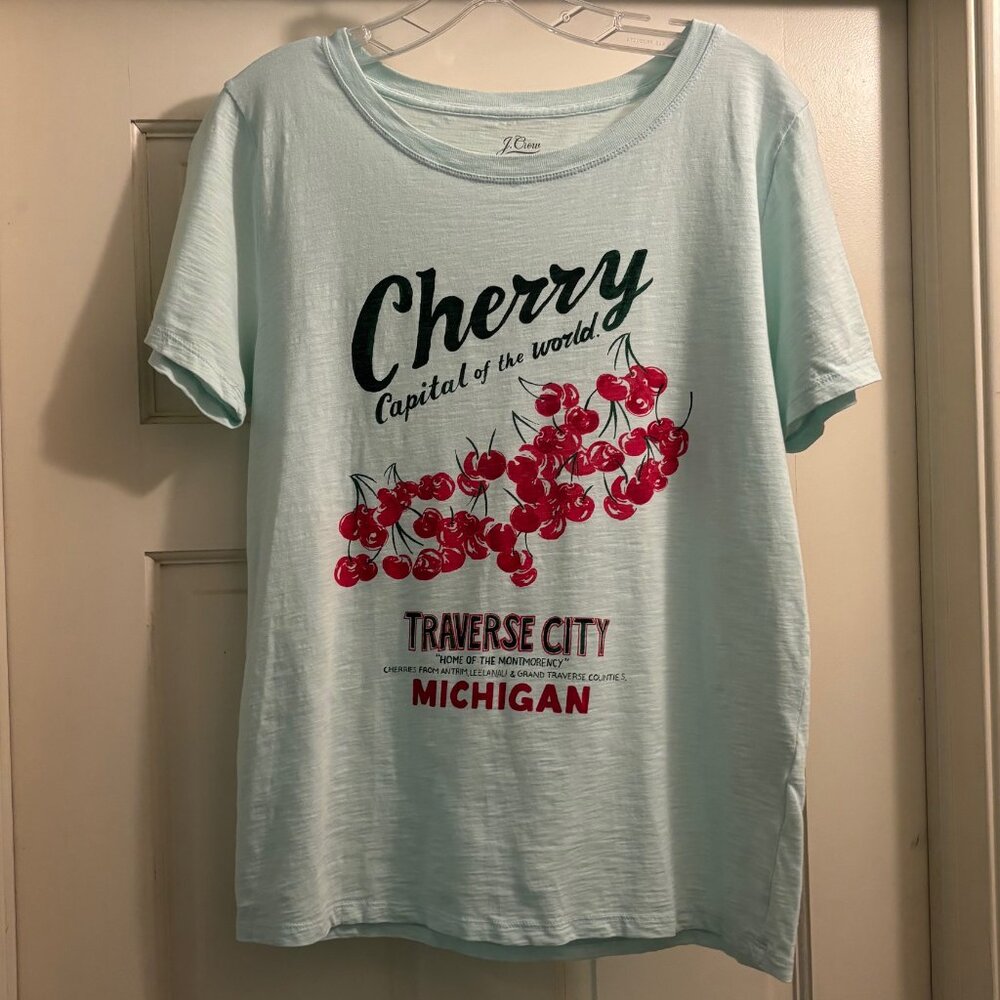 NWT J. Crew Mama Heart T shirt Blue Size: Medium